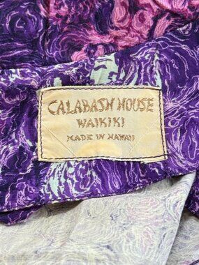 Vintage Tiki Hawaiian Dress 1960s Calabash House Honolulu Waikiki Small READ